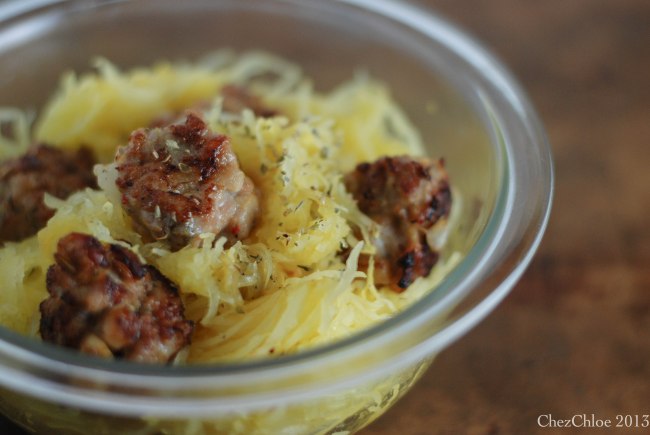 spaghetti squash and meatballs-10