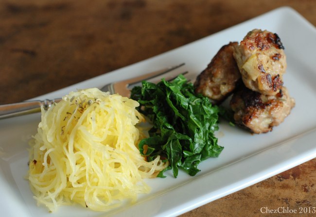 spaghetti squash and meatballs-9