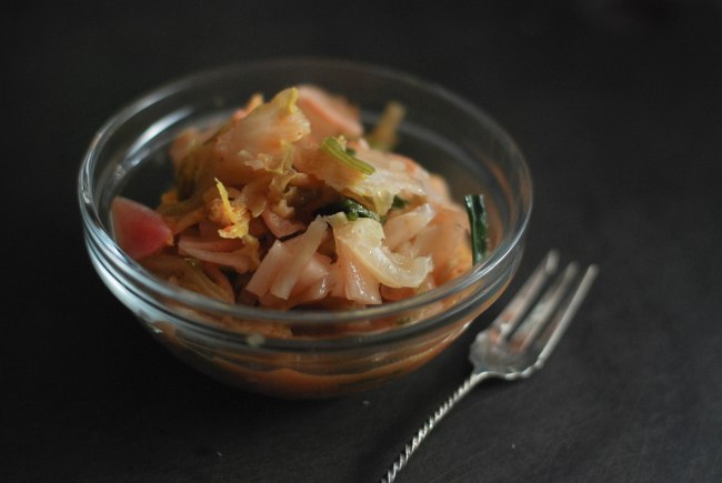 Kimchi bacon fried rice and eggs-3